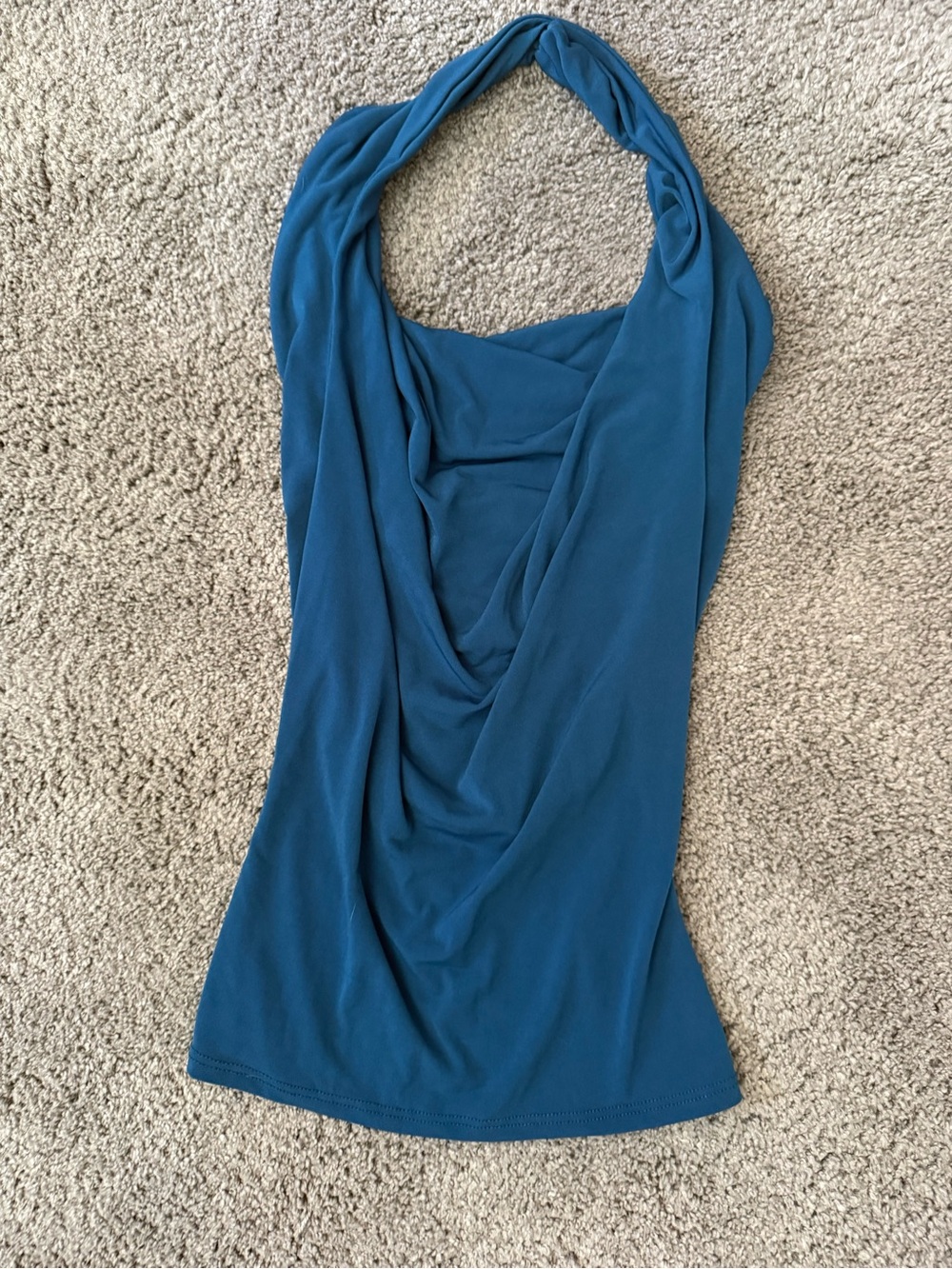 silence + noise Teal Halter Cowl Tank
